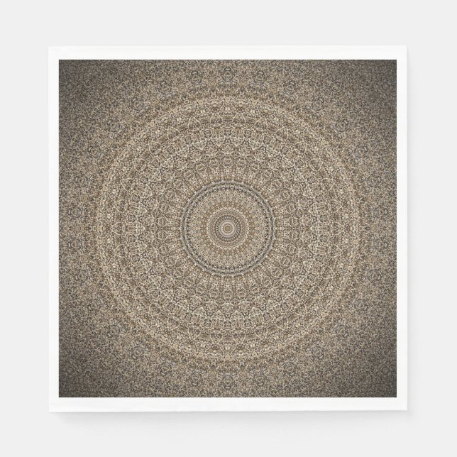 Servilleta De Papel Mandala dorada (Anverso)