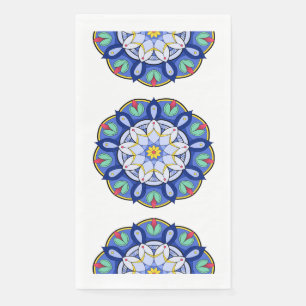 Servilleta De Papel Mandala en azul