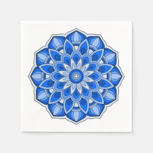 Servilleta De Papel Mandala en azul
