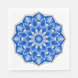 Servilleta De Papel Mandala en azul