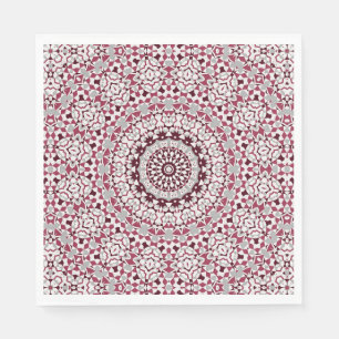 Servilleta De Papel Mandala es gris borgoña