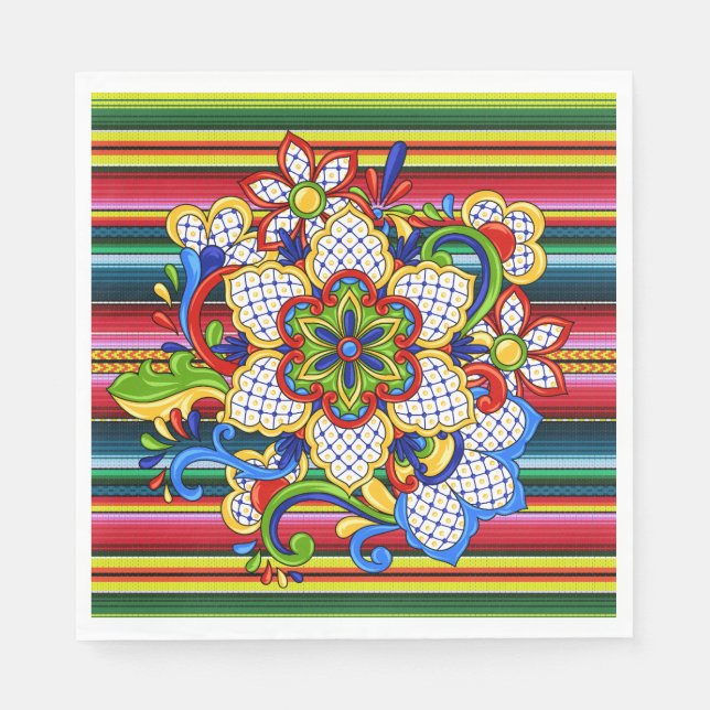 Servilleta De Papel Mandala Mexicano (Anverso)