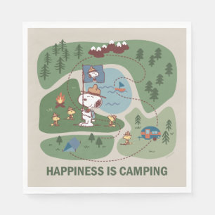 Servilleta De Papel Maní   Mapa del campamento Snoopy & Woodstock