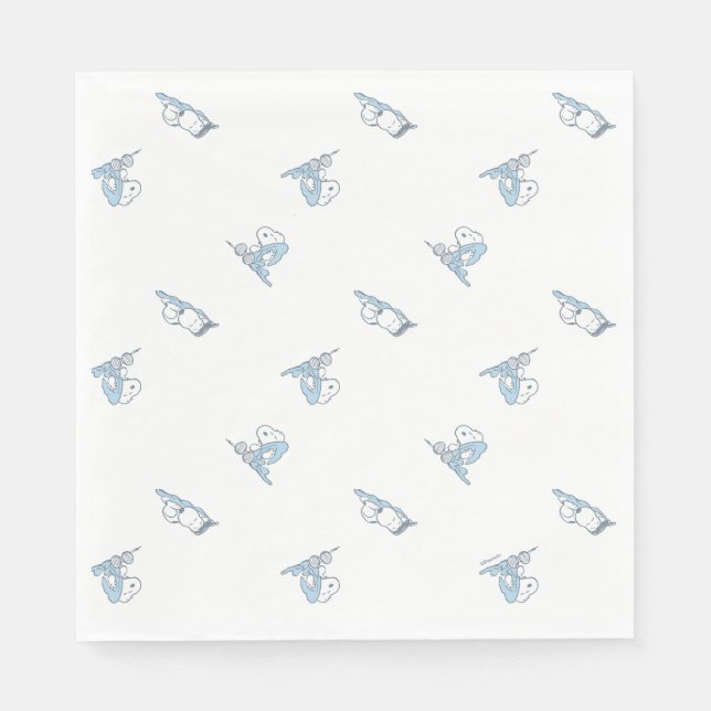 Servilleta De Papel Maní | Patrón de tiempo Nap de Snoopy (Anverso)