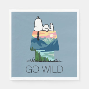 Servilleta De Papel Maní   Snoopy Dog House Sunrise