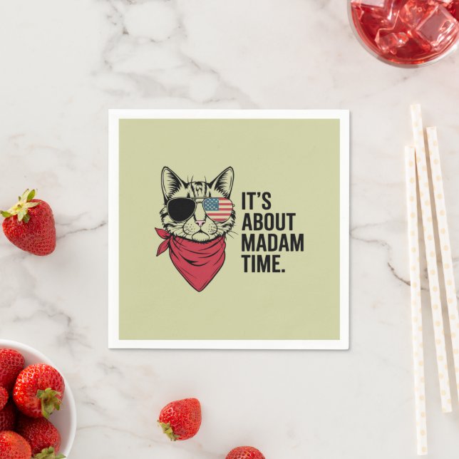 Servilleta De Papel Manifestación de Kamala Harris DNC 2024 (In situ)