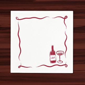 Servilleta De Papel Mano caprichosa de la Moda Boda de vino marrón