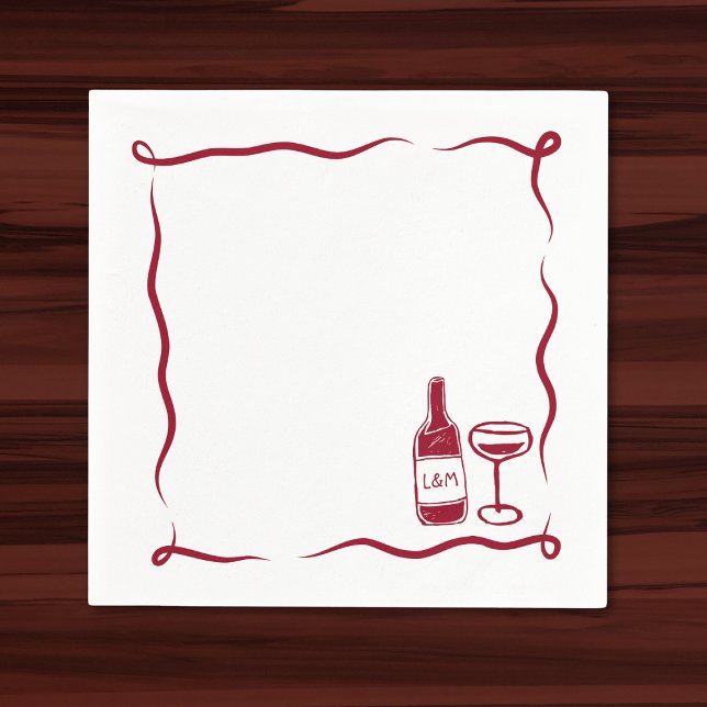 Servilleta De Papel Mano caprichosa de la Moda Boda de vino marrón (Subido por el creador)