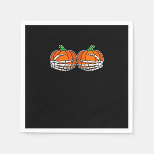 Servilleta De Papel Mano De Esqueleto Sobre Las Mujeres De Halloween D