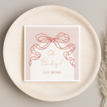 Mano de Naranja retro caprichosa dibuja Baby Showe