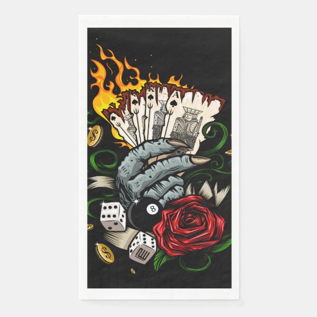 Servilleta De Papel Mano De Tarjetas (Anverso)