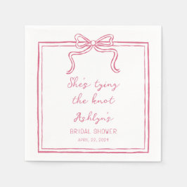 Servilleta De Papel Mano rosa dibujó tonterías atando las servilletas 