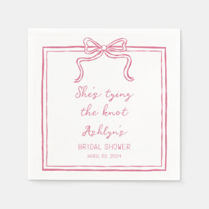 Servilleta De Papel Mano rosa dibujó tonterías atando las servilletas 