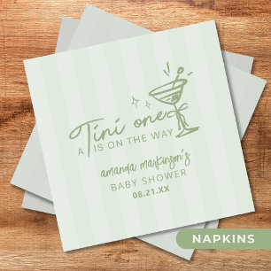 Servilleta De Papel Mano Verde dibuja un Baby Shower Tini