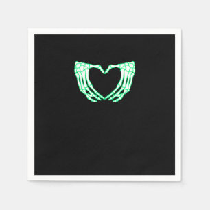 Servilleta De Papel Manos de esqueleto, corazón, disfraz de Halloween