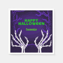 Servilleta De Papel Manos de esqueleto morado