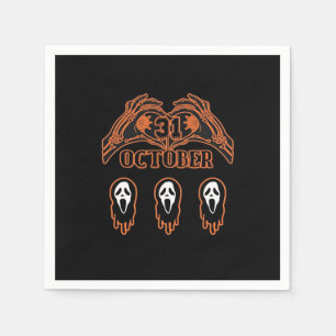 Servilleta De Papel Manos De Esqueleto Para Halloween Clásico