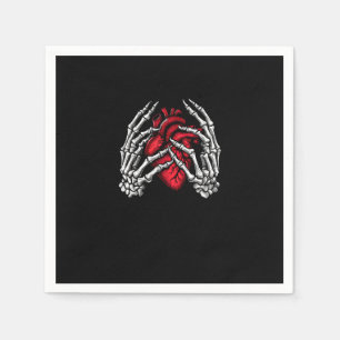 Servilleta De Papel Manos de esqueleto sosteniendo disfraz de Hallowee