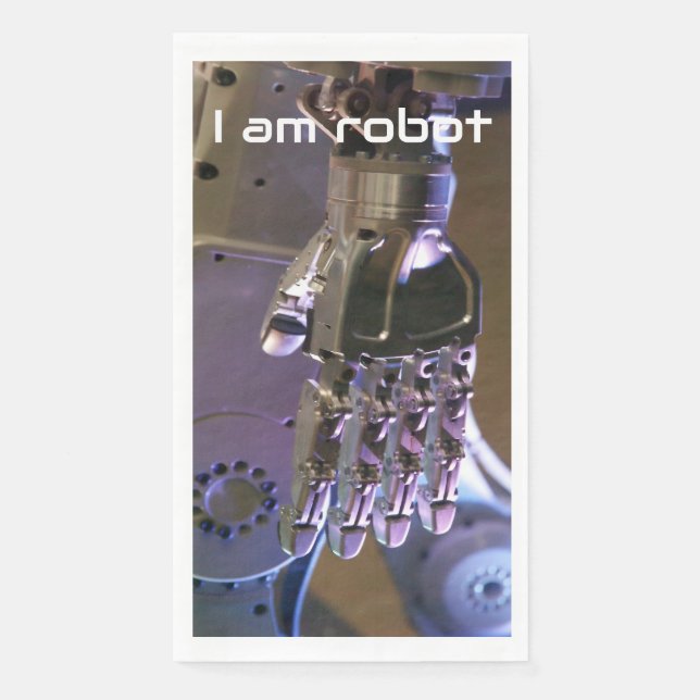 Servilleta De Papel Manos de robot  (Anverso)