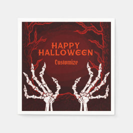 Servilleta De Papel Manos del naranja Skeleton