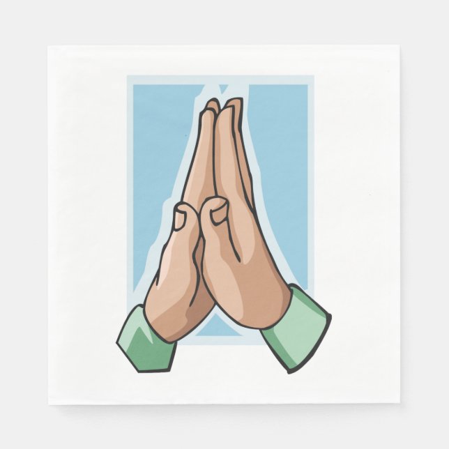 Servilleta De Papel Manos en la oración (Anverso)
