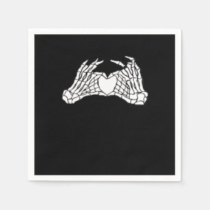 Servilleta De Papel Manos Skeleton Heart - Luz