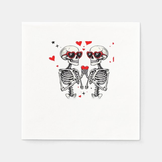Servilleta De Papel Manos Skeleton Heart Para Tendencias (Anverso)