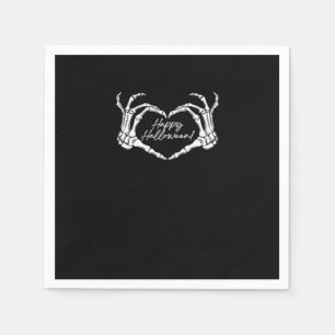 Servilleta De Papel Manos Skeleton Heart, Skeleton Feliz Halloween, Ja