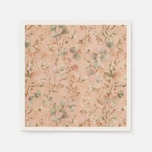 Servilleta De Papel Manta de bebé floral vintage mostaza con enredader