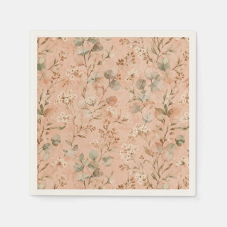 Servilleta De Papel Manta de bebé floral vintage mostaza con enredader