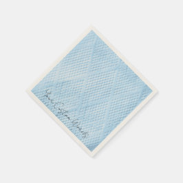 Servilleta De Papel Manta Minima de Cuadrícula de Diamantes en Azul Be