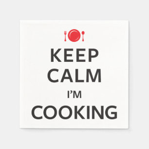 Servilleta De Papel Mantén la calma que estoy cocinando