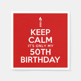 Servilleta De Papel Mantén la calma, solo es mi rojo de cumpleaños núm