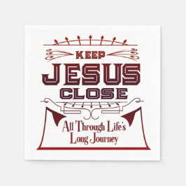 Servilleta De Papel Mantener a Jesús cerca de las toallas cristianas