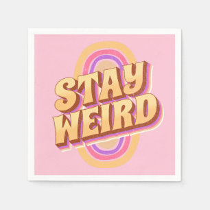 Servilleta De Papel Mantener diseño de texto retro raro