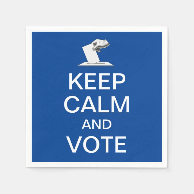 Servilleta De Papel Mantener la calma y votar 2026 (Anverso)