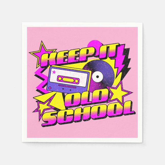 Servilleta De Papel Mantener la vieja escuela (Anverso)