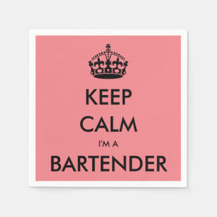 SERVILLETA DE PAPEL MANTENGA CALMA, SOY BARTENDER