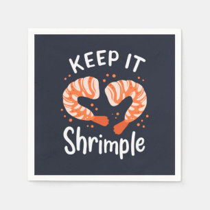 Servilleta De Papel Mantenlo Shrimple Seafood Shrimp Gag Paper