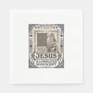 Servilleta De Papel Manuscrito de Jesús Fe Católica Vintage