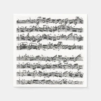 Servilleta De Papel Manuscrito de música Bach Cello Suite