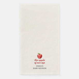 Servilleta De Papel Manzana de Nuestro Ojo guión rojo para baby shower