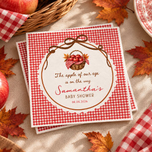 Servilleta De Papel Manzana De Nuestros Ojos Baby Shower de otoño en g