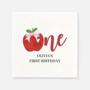 Servilleta De Papel Manzana de nuestros ojos lazo rosa cumpleaños