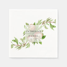 manzanas acuarela Napkin boda