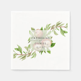 Servilleta De Papel manzanas acuarela Napkin boda