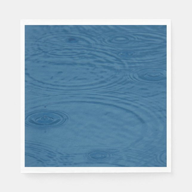 Servilleta De Papel Manzanas de lluvia (Olas de agua azul) (Anverso)