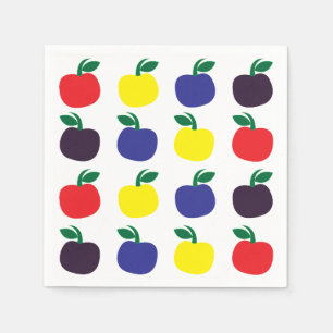 Servilleta De Papel Manzanas Frutas Coloridas
