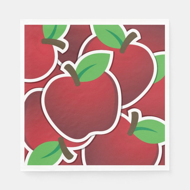 Servilleta De Papel Manzanas rojas funestas (Anverso)