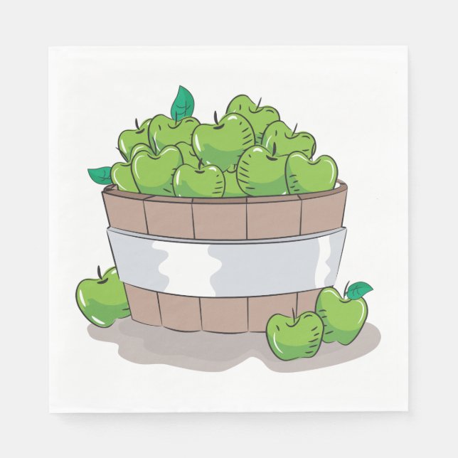 Servilleta De Papel Manzanas verdes (Anverso)
